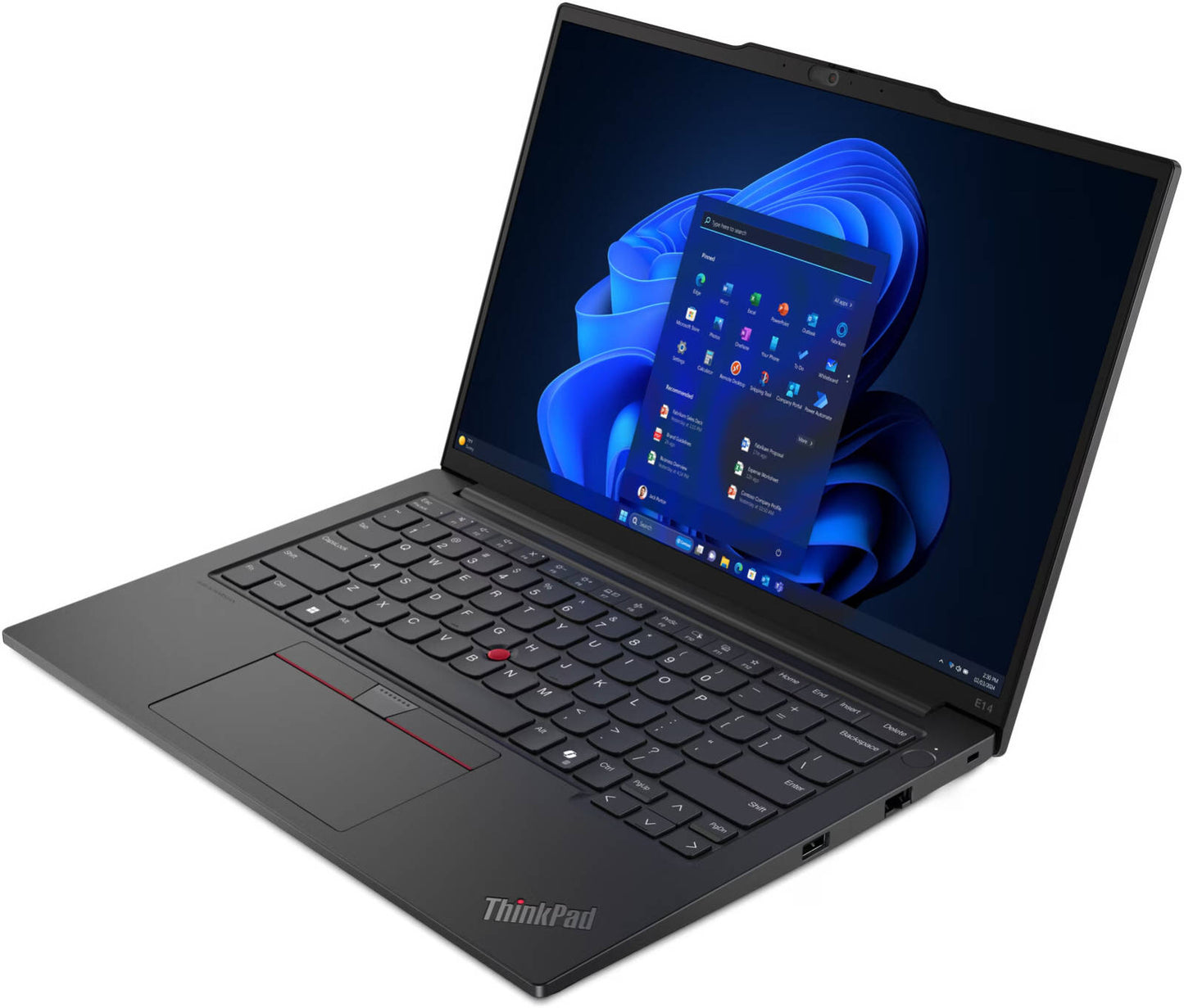 Lenovo ThinkPad E14 Gen 6 Laptop, 14" WUXGA IPS Display, Intel Core Ultra 5 125U Processor, 8GB RAM, 512GB SSD, Intel Graphics, English (UK) Keyboard, FreeDOS, Black | 21M7000FGP